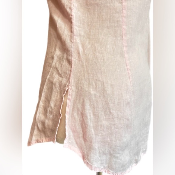 Anne Fontaine pink 100% linen button down top - Picture 5 of 8